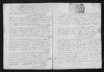 9 vues Registre paroissial. Baptêmes, mariages, sépultures (février-décembre 1707) - Baptêmes, mariages (janvier 1708)