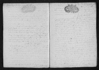11 vues Registre paroissial. Baptêmes, mariages, sépultures (février 1708-octobre 1709)