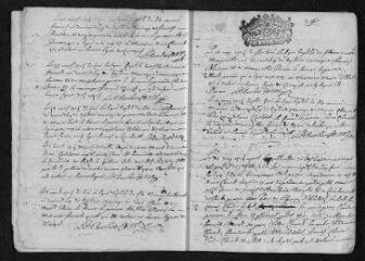10 vues Registre paroissial. Baptêmes, mariages, sépultures (1715-février 1716)