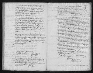 12 vues Registre paroissial. Baptêmes, mariages, sépultures (1773) - Mariages, sépultures (janvier 1774)