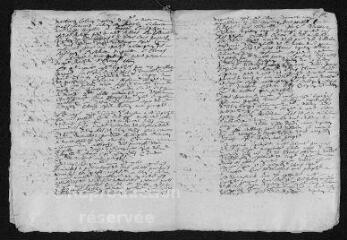 7 vues Registre paroissial. Baptêmes, mariages, sépultures (1690) - Baptêmes, sépultures (janvier 1691)