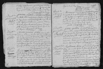 16 vues Registre paroissial. Baptêmes, mariages, sépultures (1790) - Mariage (janvier 1791)