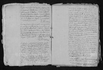 23 vues Registre paroissial. Baptêmes, mariages, sépultures (1784) - Baptêmes, sépultures (janvier-mars 1785)