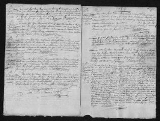 5 vues Registre paroissial.Baptêmes, mariages (1758-janvier 1759)