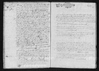 8 vues Registre paroissial.Baptêmes, mariages, sépultures (mars-décembre 1692) - Baptêmes, sépultures (janvier 1693)