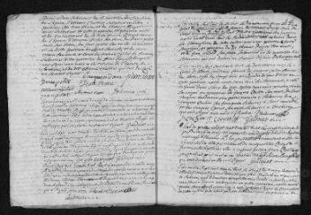 13 vues  - Registre paroissial.Baptêmes, mariages, sépultures (avril-décembre 1738) - Sépulture (janvier 1739) (ouvre la visionneuse)