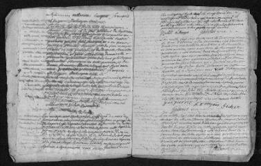 16 vues Registre paroissial.Baptêmes, mariages, sépultures (février-décembre 1739) - Baptêmes, sépultures (janvier 1740)