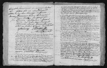15 vues Registre paroissial.Baptêmes, mariages, sépultures (1741) - Sépultures (janvier 1742)