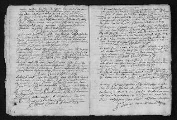 26 vues  - Registre paroissial.Baptêmes, mariages, sépultures (1680-1687) - Sépultures (janvier 1688) (ouvre la visionneuse)