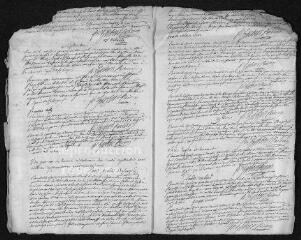 9 vues Registre paroissial. Baptêmes, mariages, sépultures (1749) - Baptêmes, sépultures (janvier 1750)