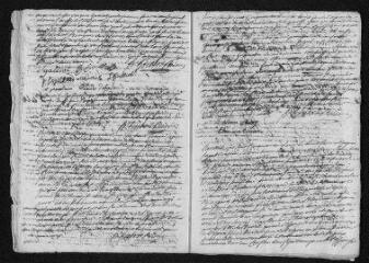12 vues Registre paroissial. Baptêmes, mariages, sépultures (1752) - Baptêmes, sépultures (janvier 1753)