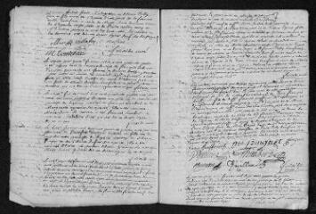 17 vues Registre paroissial. Baptêmes, mariages, sépultures (1744) - Sépultures (janvier 1745)