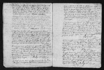 15 vues Registre paroissial. Baptêmes, mariages, sépultures (1745) - Mariages, sépultures (janvier 1746)