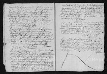 6 vues Registre paroissial. Baptêmes, mariages (février 1749-septembre 1750)