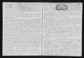 15 vues Registre paroissial. Baptêmes, mariages, sépultures (1710) - Baptême (janvier 1711)