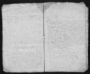 9 vues Registre paroissial. Baptêmes, mariages, sépultures (septembre 1744-février 1746)