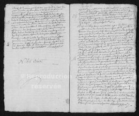 11 vues Registre paroissial. Baptêmes, mariages, sépultures (1751-1752) - Baptêmes, sépultures (janvier 1753)