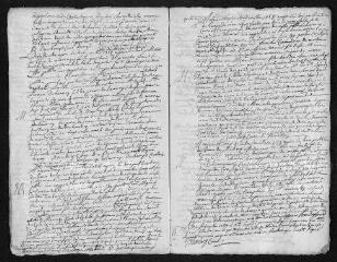 9 vues Registre paroissial. Baptêmes, mariages, sépultures (février 1758-février 1759)