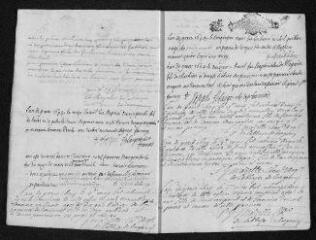 11 vues Registre paroissial. Baptêmes, mariages, sépultures (février-décembre 1694)