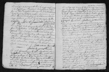7 vues Registre paroissial. Baptêmes, mariages (1753) - Mariage (janvier 1754)