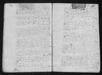 9 vues Registre paroissial. Baptêmes, mariages, sépultures (février-décembre 1701) - Baptême (janvier 1702)