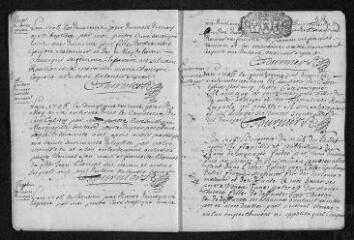 11 vues Registre paroissial. Baptêmes, mariages, sépultures (1706) - Baptêmes, sépultures (janvier 1707)
