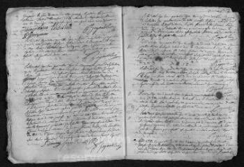 9 vues  - Registre paroissial. Baptêmes, mariages, sépultures (1747) - Baptêmes, sépultures (janvier 1748) (ouvre la visionneuse)