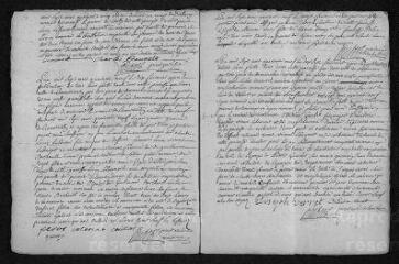 11 vues Registre paroissial. Baptêmes, mariages, sépultures (1749) - Mariages, sépultures (janvier 1750)