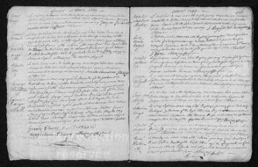 21 vues  - Registre paroissial. Baptêmes, mariages, sépultures (1745) - Baptême (janvier 1746) (ouvre la visionneuse)