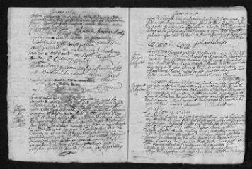 21 vues  - Registre paroissial. Baptêmes, mariages (1761) - Baptêmes (janvier 1762) (ouvre la visionneuse)