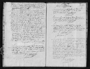 16 vues Registre paroissial. Baptêmes, mariages, sépultures (mars-décembre 1697)