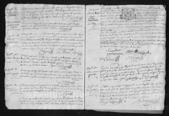 11 vues Registre paroissial. Baptêmes, sépultures (décembre 1749) - Baptêmes, mariages, sépultures (1750-juin 1751)