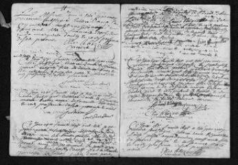 18 vues Registre paroissial. Baptêmes, mariages, sépultures (1695-janvier 1696)