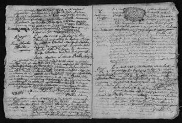 21 vues Registre paroissial. Baptêmes, mariages, sépultures (1738-janvier 1739)