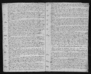 9 vues Registre paroissial. Baptêmes, mariages, sépultures (1737-novembre 1741)