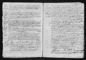 11 vues  - Registre paroissial. Baptêmes, mariages, sépultures (1749-1750) - Mariage (janvier 1751) (ouvre la visionneuse)