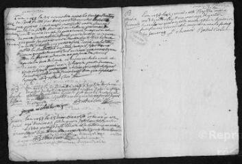 5 vues Registre paroissial. Baptêmes, mariages, sépultures (1753) - Baptême (janvier 1754)
