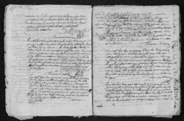 27 vues Registre paroissial. Baptêmes, mariages, sépultures (1745) - Sépulture (janvier 1746)