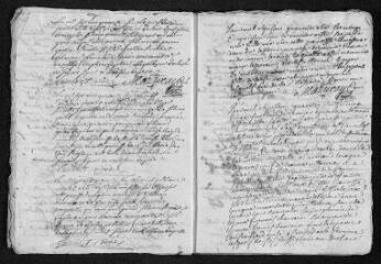 28 vues Registre paroissial. Baptêmes, mariages, sépultures (1746) - Sépultures (janvier 1747)