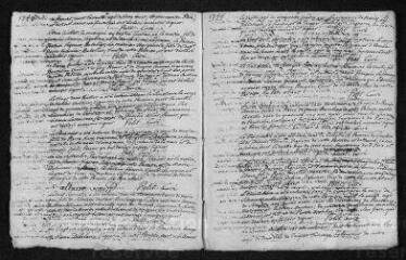 8 vues Registre paroissial. Baptêmes, mariages, sépultures (1745) - Baptême (janvier 1746)