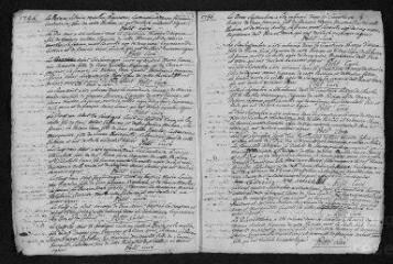 8 vues Registre paroissial. Baptêmes, mariages, sépultures (1746) - Sépulture (janvier 1747)