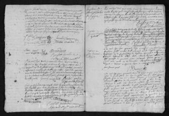 12 vues  - Registre paroissial. Baptêmes, mariages (1748-janvier 1749) (ouvre la visionneuse)