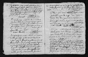 11 vues Registre paroissial. Sépultures (février 1749-janvier 1750)