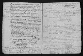 12 vues Registre paroissial. Baptêmes, mariages (1751)- Baptêmes (janvier 1752)
