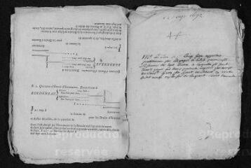 16 vues Registre paroissial. Baptêmes, mariages, sépultures (1692) - Baptêmes, sépultures (janvier-février 1693)