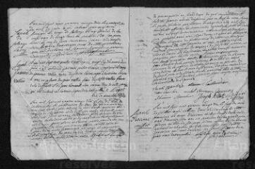 9 vues Registre paroissial. Baptêmes, mariages, sépultures (1790) - Sépulture (janvier 1791)
