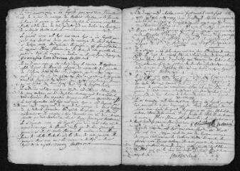 8 vues Registre paroissial. Baptêmes, mariages, sépultures (1737-janvier 1738)
