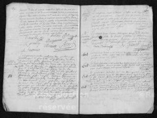 7 vues Registre paroissial. Baptêmes, mariages, sépultures (1693) - Sépultures (janvier 1694)