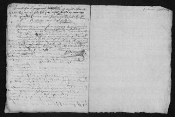 5 vues  - Registre paroissial. Baptêmes, mariages, sépultures (1737) - Mariages (février 1738) (ouvre la visionneuse)