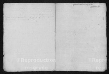 5 vues Registre paroissial. Baptêmes, mariages (janvier 1747-janvier 1748)